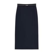 Blauwe Geplooide Rok Msgm , Blue , Dames