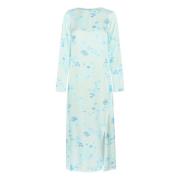 Elegante Bloemenjurk met Split InWear , Blue , Dames