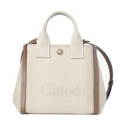 Beige Schoudertas met Drukknoopsluiting Chloé , Beige , Dames