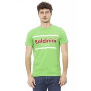 Groen Katoenen Heren Trend T-shirt Baldinini , Green , Heren