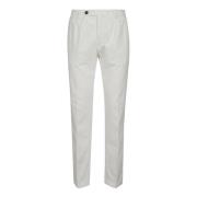 Witte Katoenen Broek met Zakken Massimo Alba , White , Heren