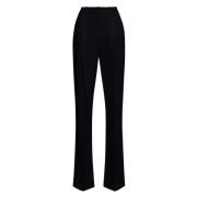 Wijde broek met brede plooien Elisabetta Franchi , Black , Dames