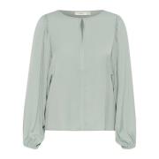 Woestijn Groene Blouse met Boothals InWear , Green , Dames