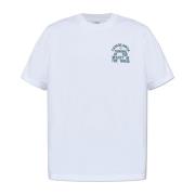 T-shirt met logo Casablanca , White , Heren