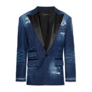 Denim blazer Dsquared2 , Blue , Heren