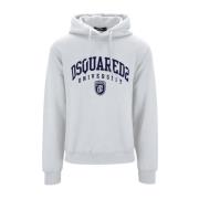 Hoodie van katoen met trekkoord Dsquared2 , White , Heren