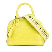 Pre-owned Leather handbags Louis Vuitton Vintage , Yellow , Dames