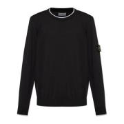 Ronde hals trui Stone Island , Black , Heren