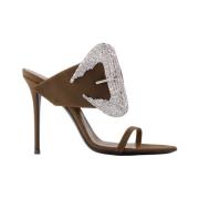 Bruine leren sandalen Ludhovica stijl Giuseppe Zanotti , Brown , Dames