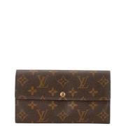 Pre-owned Leather wallets Louis Vuitton Vintage , Brown , Dames