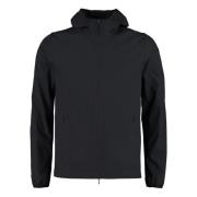 Hooded Technische Stof Jas Herno , Black , Heren