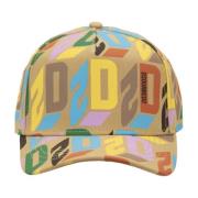 Monogram Baseball Cap met gespsluiting Dsquared2 , Multicolor , Unisex