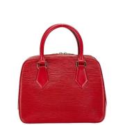 Pre-owned Leather handbags Louis Vuitton Vintage , Red , Dames