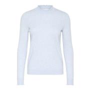 Hoge Hals Pullover Sweater Windsurfer Melange InWear , Blue , Dames