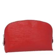 Pre-owned Leather pouches Louis Vuitton Vintage , Red , Dames