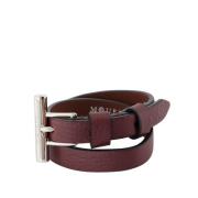 Rood leren Cross-Bar armband Alexander McQueen , Red , Dames