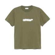 Olijfgroene Spray Arrow T-shirt Off White , Green , Heren