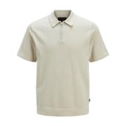 Lente Gebreide Polo in Zilveren Voering Jack & Jones , Beige , Heren