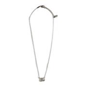 Ketting met logo-plaatje in zilver Dolce & Gabbana , Gray , Heren