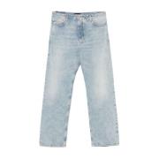 Wijde denim jeans in lichtblauw Balenciaga , Blue , Heren