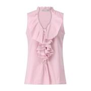 Ruche korte mouw blouse Yvette Kiltie , Pink , Dames