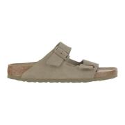 Beige Suède Verstelbare Kurk Sandalen Birkenstock , Beige , Heren