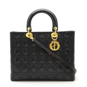 Pre-owned Leather dior-bags Dior Vintage , Black , Dames