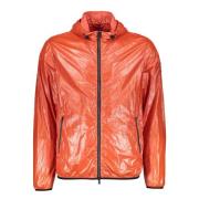 Sportieve Hoodie met Contrasterende Afwerking Herno , Orange , Heren