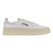 Leren en stoffen vetersneakers Autry , White , Heren