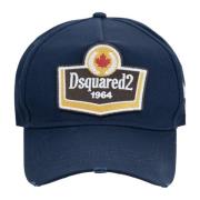 Geborduurde Badge Baseball Cap Dsquared2 , Blue , Unisex