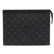 Pre-owned Canvas clutches Louis Vuitton Vintage , Black , Dames