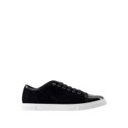 Zwarte Leren Sneakers met Rubberen Zool Lanvin , Black , Dames