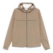 Ritssluiting Hooded Jacket Corneliani , Beige , Heren