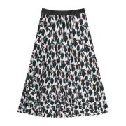 Geplooide rok met elastische tailleband en mooi print Munthe , Multico...