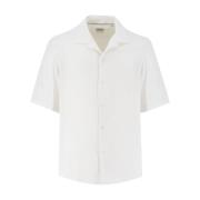 Linnen overhemd met Franse kraag Brunello Cucinelli , White , Heren