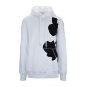 Hoodie met grafische print en trekkoord Alexander McQueen , White , He...