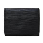 Pre-owned Leather wallets Louis Vuitton Vintage , Black , Dames