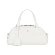 Witte Handtas met Topritssluiting Courrèges , White , Dames