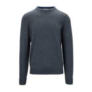 Heren Merino Wol Katoen Trui Sun68 , Gray , Heren