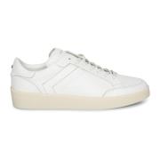 Witte Leren Sneakers met Verhoogde Zool Canali , White , Heren