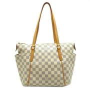 Pre-owned Canvas totes Louis Vuitton Vintage , White , Dames