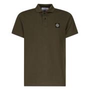 Groene Poloshirt met Logopatch Stone Island , Green , Heren