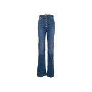 Damesjeans met automatische knoop Elisabetta Franchi , Blue , Dames