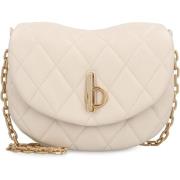 Gestikte Leren Rocking Horse Tas Burberry , Beige , Dames