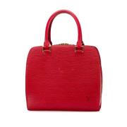 Pre-owned Leather handbags Louis Vuitton Vintage , Red , Dames