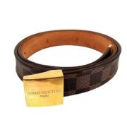 Pre-owned Fabric belts Louis Vuitton Vintage , Brown , Dames