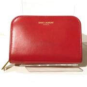 Pre-owned Leather wallets Yves Saint Laurent Vintage , Red , Dames