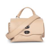 Elegante Leren Tas, Veelzijdig Ontwerp Zanellato , Beige , Dames