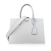 Leren schoudertas voor dames Prada , White , Dames