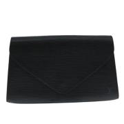 Pre-owned Leather clutches Louis Vuitton Vintage , Black , Dames